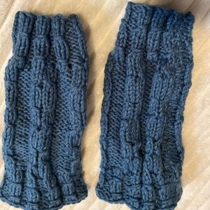 Women's Blue Knit Boot Cuffs,,H38